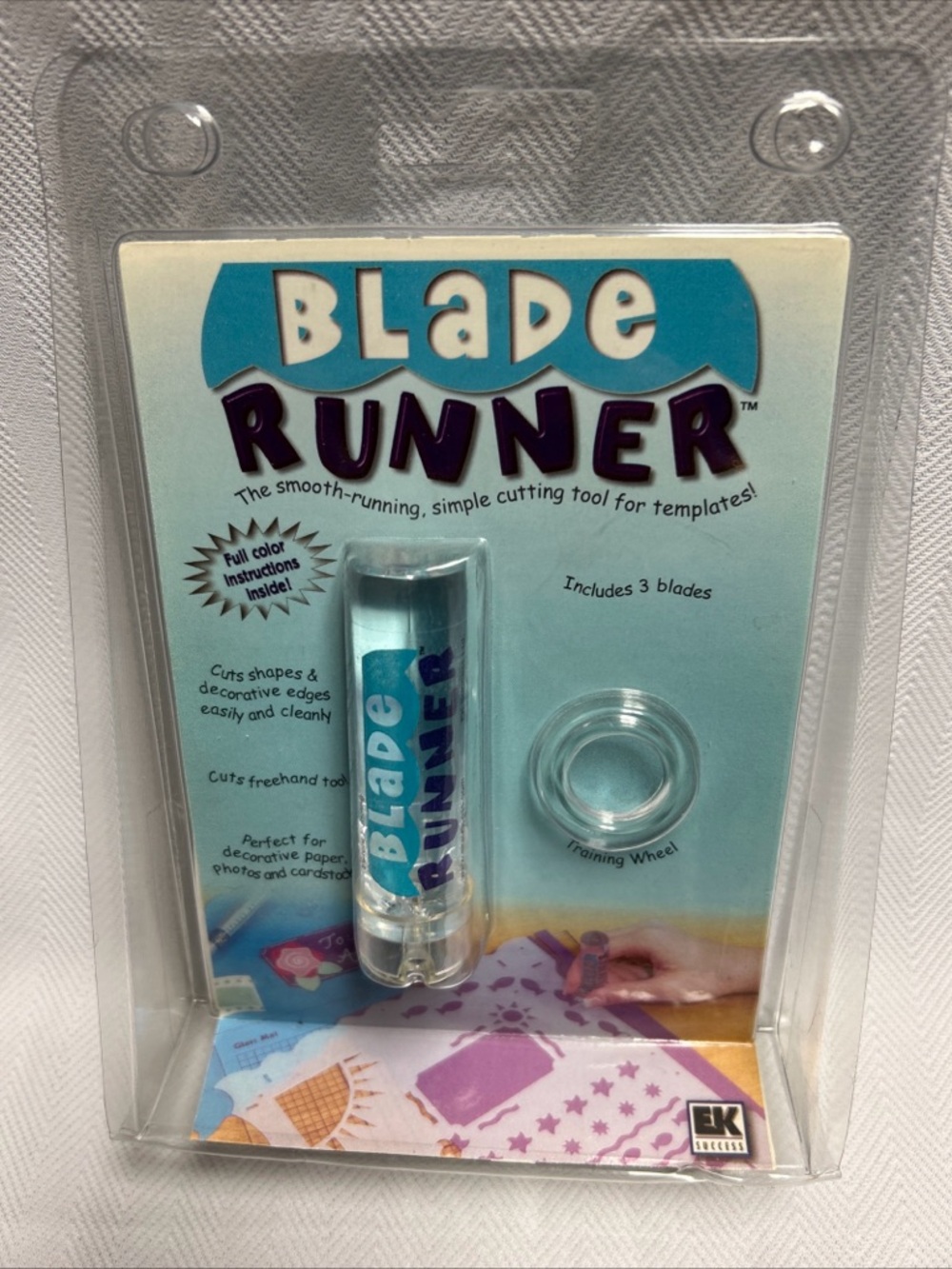 EKBR01 Blade Runner Cutting Tool for Templates w/3 Blades & Training Wheel